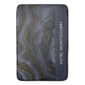 Moderne zwart-goudgesteente Abstract Badmat (Voorkant Verticaal)