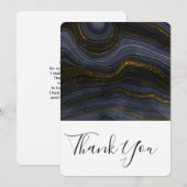 Moderne zwart-goudgesteente Abstract bedankt (Voorkant / Achterkant)