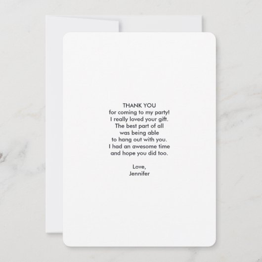 Moderne zwart-goudgesteente Abstract bedankt (Achterkant)