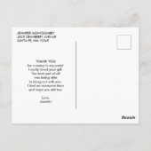 Moderne zwart-goudgesteente Abstract bedankt Briefkaart (Achterkant)