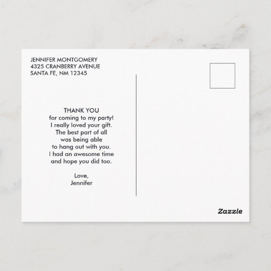 Moderne zwart-goudgesteente Abstract bedankt Briefkaart (Achterkant)