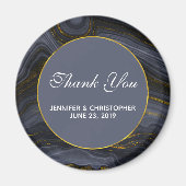 Moderne zwart-goudgesteente Abstract bedankt Magneet (Voorkant)