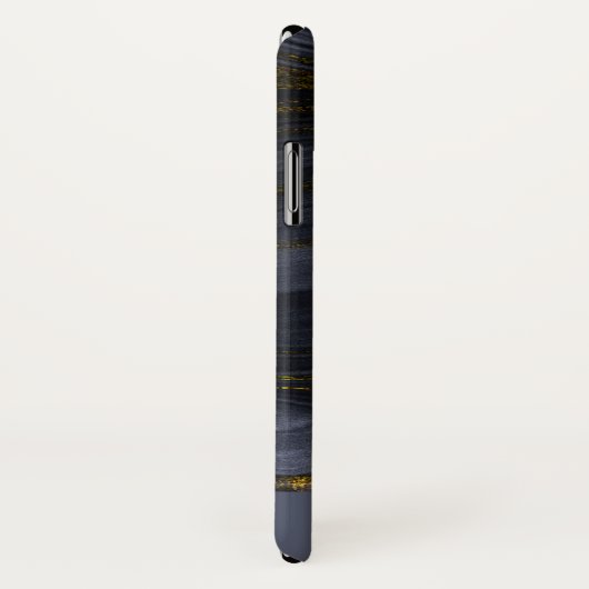 Moderne zwart-goudgesteente Abstract Case-Mate iPhone Case (Achterkant / rechts)