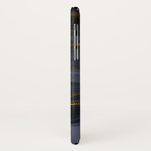 Moderne zwart-goudgesteente Abstract Case-Mate iPhone Case (Achterkant/links)