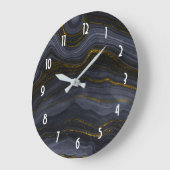 Moderne zwart-goudgesteente Abstract Grote Klok (Hoek)