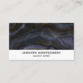 Moderne zwart-goudgesteente Abstract Visitekaartje (Voorkant)