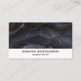 Moderne zwart-goudgesteente Abstract Visitekaartje