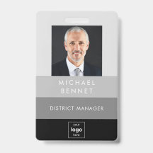 Moderne Zwart-Grijze Bedrijfsfoto ID