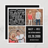 Moderne Zwart & het Wit bewaart de Kaarten van de (Voorkant / Achterkant)