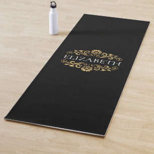 Moderne zwart monogram werkout yogamat