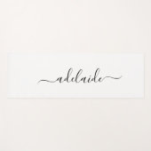 Moderne zwart monogram witte yoga matte werkout yogamat (Voorkant (horizontaal))