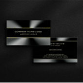 Moderne Zwart Roestvrij staal & Gouden Accenten Visitekaartje