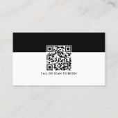 Moderne Zwart Roze Notaris die zaken QR Code onder Visitekaartje (Achterkant)