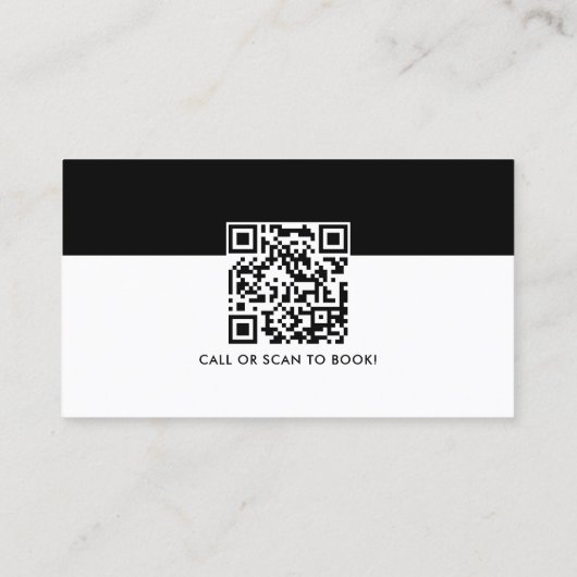 Moderne Zwart Roze Notaris die zaken QR Code onder Visitekaartje (Achterkant)