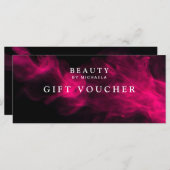 Moderne Zwart & Roze Rook Cadeaubon/Certificaat (Voorkant / Achterkant)