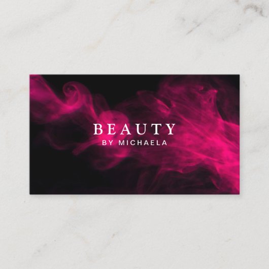 Moderne Zwart & Roze Rook Visitekaartje (Voorkant)