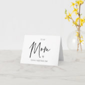 Moderne Zwart-wit aan Mijn Mamma op Mijn Dag van Kaart (Gele Bloem)