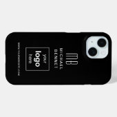 Moderne zwart-wit aangepast logo zakelijk Case-Mate iPhone case (Achterkant (horizontaal))
