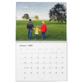 Moderne zwart-wit aangepaste gezelfotokalender kalender (Jan 2027)