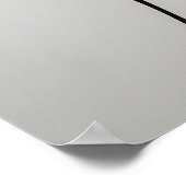 Moderne zwart-wit Abstracte gezichtskunst Poster (Hoek)