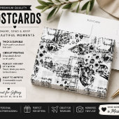 Moderne Zwart-Wit Abstracte Kunst Ansichtkaart Briefkaart