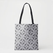 Moderne Zwart-Wit Abstracte Kunst Design Tote Bag (Voorkant)
