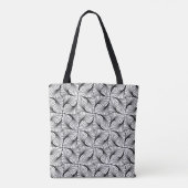 Moderne Zwart-Wit Abstracte Kunst Design Tote Bag (Achterkant)