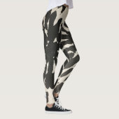 Moderne zwart-wit Abstracte Leggings (Rechts)