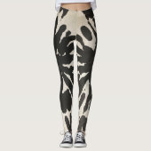 Moderne zwart-wit Abstracte Leggings (Voorkant)