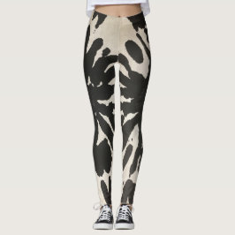 Moderne zwart-wit Abstracte Leggings