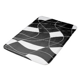 moderne zwart-wit abstracte patroon badmat
