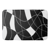 moderne zwart-wit abstracte patroon badmat (Voorkant)