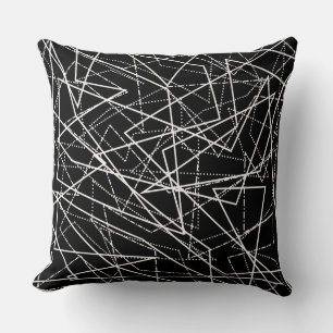Moderne zwart-wit abstracte sierkussen