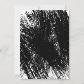 Moderne zwart-wit afstudeeraankondiging kaart (Achterkant)