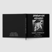 Moderne zwart-wit afstudeerfeest gastenboek (Volledig)