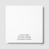 Moderne zwart-wit afstudeerfeest gastenboek (Achterkant)