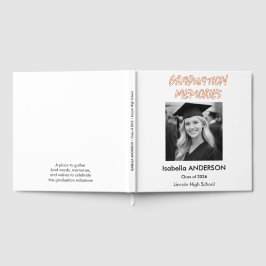 Moderne zwart-wit afstudeerfeest gastenboek