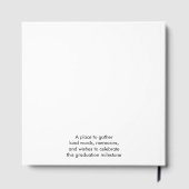 Moderne zwart-wit afstudeerfeest gastenboek (Achterkant)