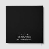 Moderne zwart-wit afstudeerfeest gastenboek (Achterkant)