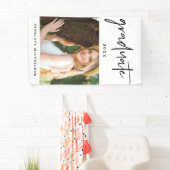 Moderne zwart-wit Afstuderen de Foto van het Manus Spandoek (Insitu)