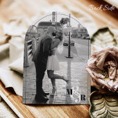 Moderne Zwart & Wit Ampersand Photo Arch Wedding Kaart