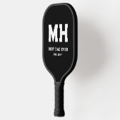 Moderne zwart-wit Beste Papa Ooit Vaderdag Pickleball Paddle (Links)