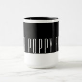 Moderne Zwart & Wit Beste PAPAVA Ever  Mok (Midden)
