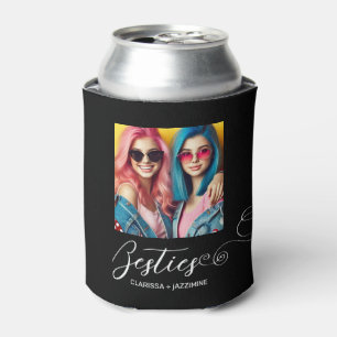 Moderne Zwart Wit Bestie Foto gepersonaliseerd Blikjeskoeler