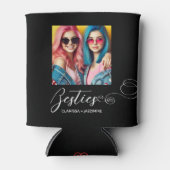 Moderne Zwart Wit Bestie Foto gepersonaliseerd Blikjeskoeler (Voorkant)