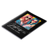 Moderne Zwart Wit Bestie Foto gepersonaliseerd Notitieboek (Linkerzijde)