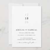 Moderne Zwart-wit Boho Fotobruiloft Kaart (Achterkant)