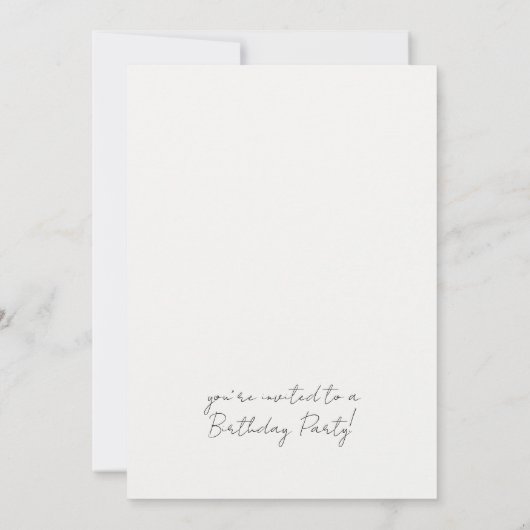 Moderne Zwart & Wit Bow 40e verjaardag Kaart (Achterkant)