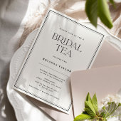 Moderne Zwart & Wit Bruidsthee Kaart