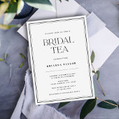 Moderne Zwart & Wit Bruidsthee Kaart